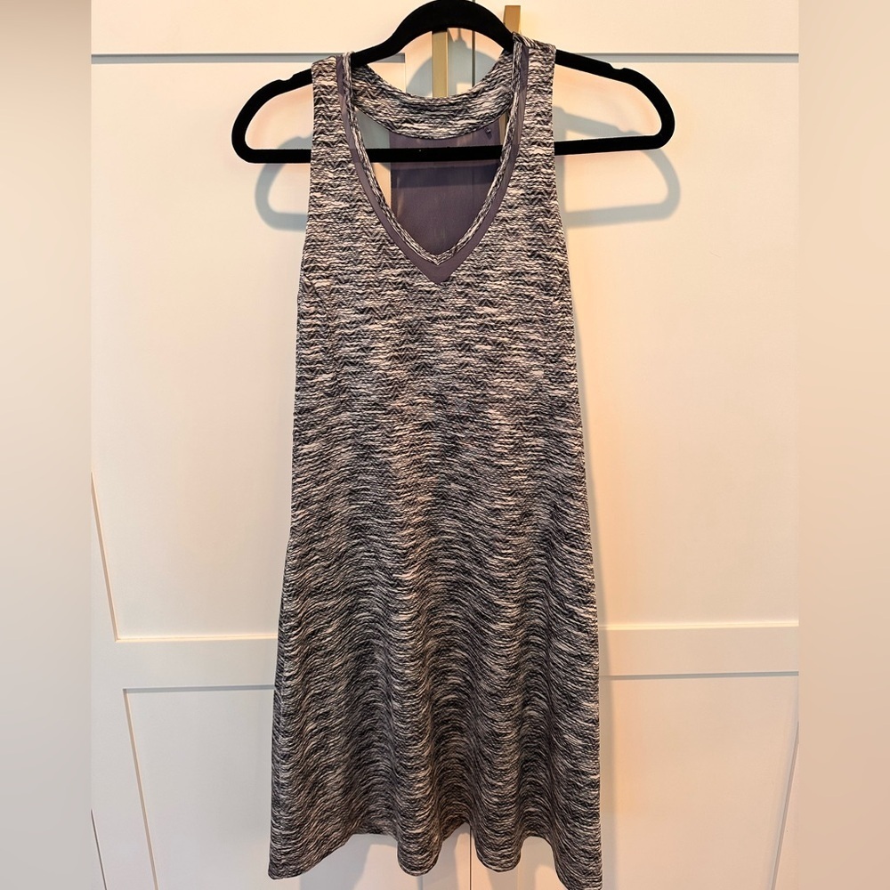 Purple and Gray Athletic Dress with built in Bra